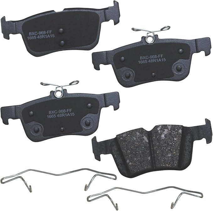 Bendix Premium SBC1665 Ceramic Rear Brake Pads for Ford Fusion 2016-2013, Lincoln MKC 2019-2015, MKZ 2016-2013, Nautilus 2023-2022