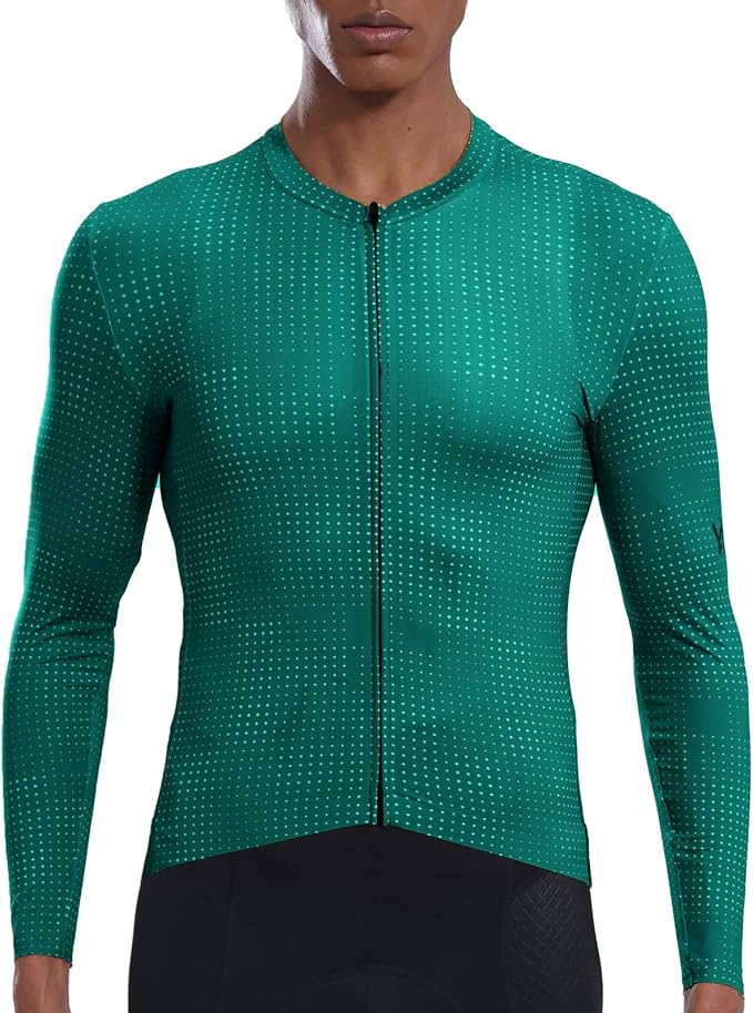 YKYWBIKE Cycling Jersey Men Long Sleeves Bike Jersey with Pockets Breathable MTB Biker Shirts Biking Shirts for Men Cycling