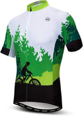 Men Cycling Jersey Skull Bike Short Sleeve Tops Quick-Dry Reflective 3-Pockets S-3XL