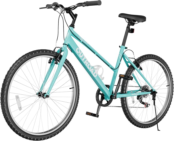 26 inch 7-Speed Commuter Bicycle,Hybrid Bicycle,Men's Cruiser Bike/Mountain Bike V Brake,Metal Frame, Adult Bike (Black, White, Blue, Green, Purple, Pink)