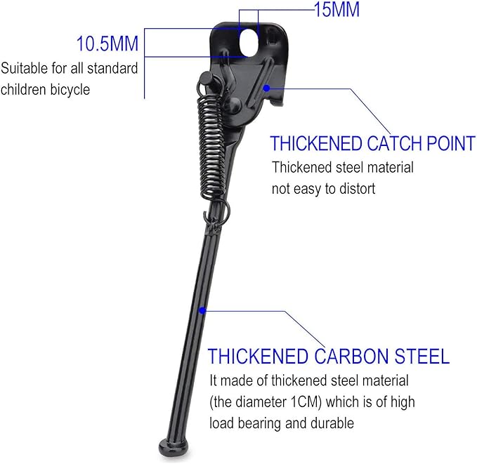 USONG Bike Kickstand Children's Bicycle Kickstand Stand Folding Cycling Center Bracket 12" 14" 16" 18" 20" 22" 24" 26" 28" Bike Racks