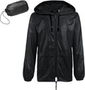 COOFANDY Mens Packable Rain Jacket Lightweight Waterproof Raincoat with Hood Outdoor Rain Gear Travel Hiking Cycling