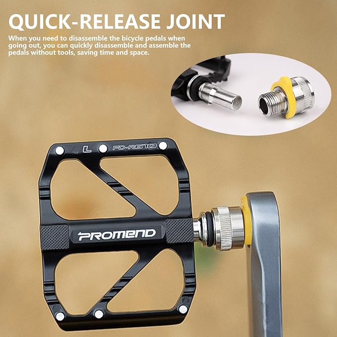 Road Bikes Pedal Mountain Bicycle Bicycle Pedals Quick Release Pedals Non-Slip Ultralight 9/16 inch 3 Bearings Design for Mountain BMX MTB Bike Cycling Road Bike Pedals