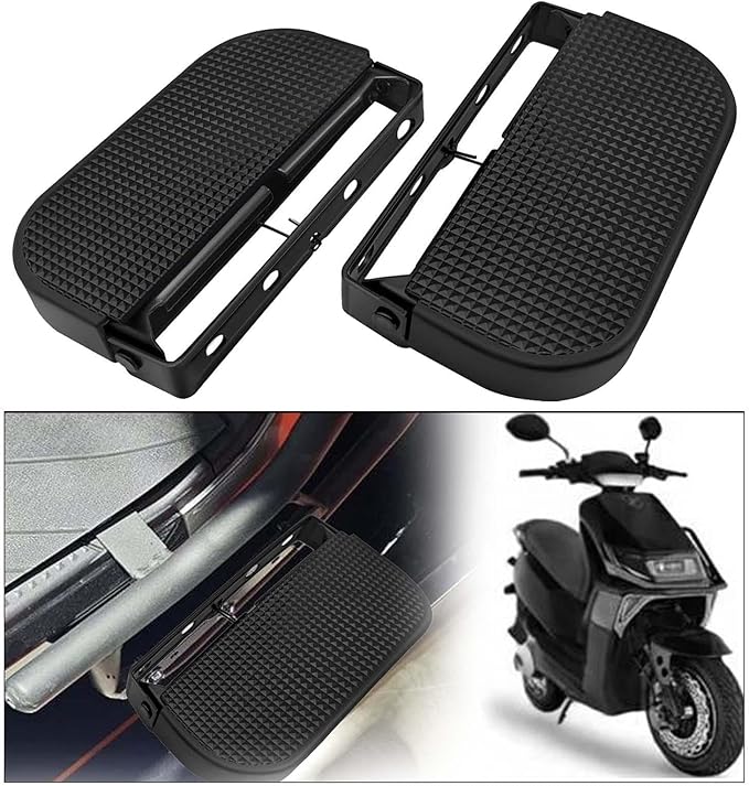 Electric Bike Pedals Folding Sturdy Pad, Professional, Portable Universal Rubber Floorboard Footrest