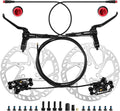 ZTZ eBike Hydraulic Brake Set with 160mm Rotors,2-Piston 2-PIN Power-Off Hydraulic Disc Brake for E-Bike,Left Front 950mm Right Rear 1880mm Electric Bike Hydraulic Brakes