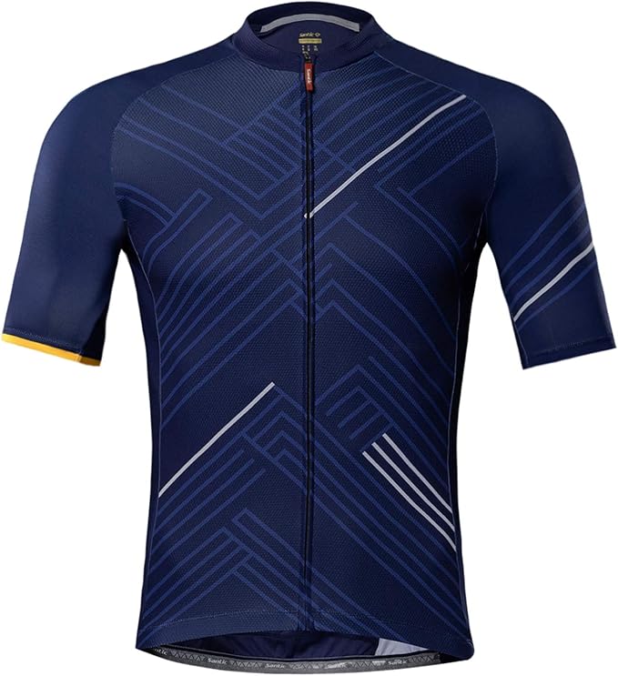 Santic Men’s Cycling Jersey Short Sleeve Bike Shirts for Men Bicycle Jacket with Pockets Breathable & Quick Dry Yorkson