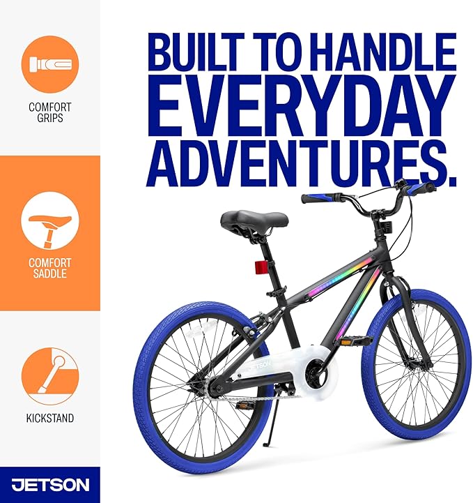 Jetson Light Rider Kids’ Light-up Unisex Bike, LED Light-up Frame, 3 Different Light Modes