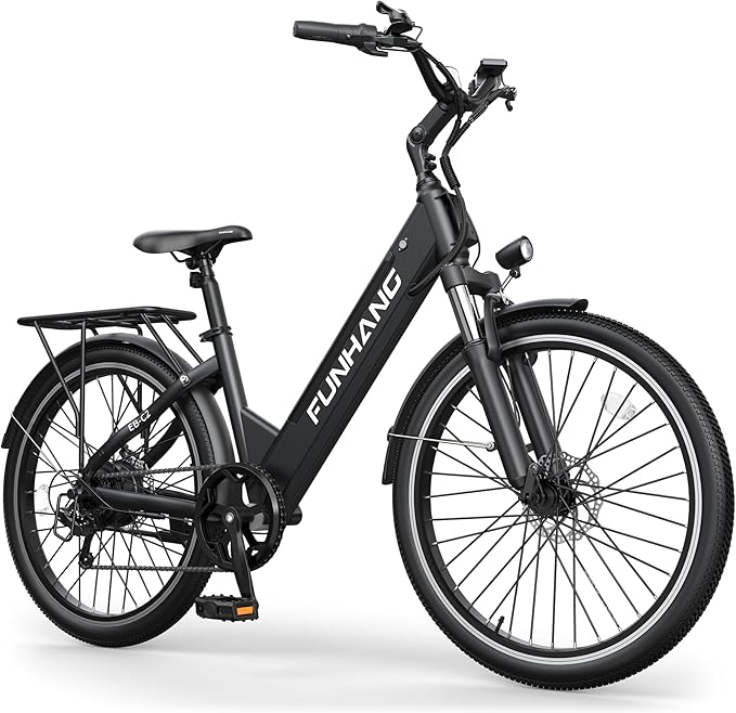 Electric Bike for Adults, 1000W Peak Ebike, 50Miles 21.7MPH Step Thru Electric Bicycle, 26" Commuter E Bikes with 48V Built-in Removable Battery, Adjustable Stem, 7-Speed, UL 2849 Certified