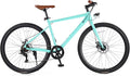 GarveeLife Hybrid Bike, 28 in Mountain Bicycle for Adult, 700C Road Bike, Commuter Bike 7 Speeds with Front and Rear Brakes, Gravel Bike with Lights Lightweight Aluminum Alloy Frame