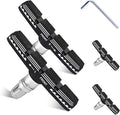 Bike Brake Pads Set, 70mm Universal V-Brake Blocks for Mountain and Road Bicycles, No Noise, No Skid, Includes Hex Wrench, Nut, and Shims for Front and Rear Wheels 2Pairs