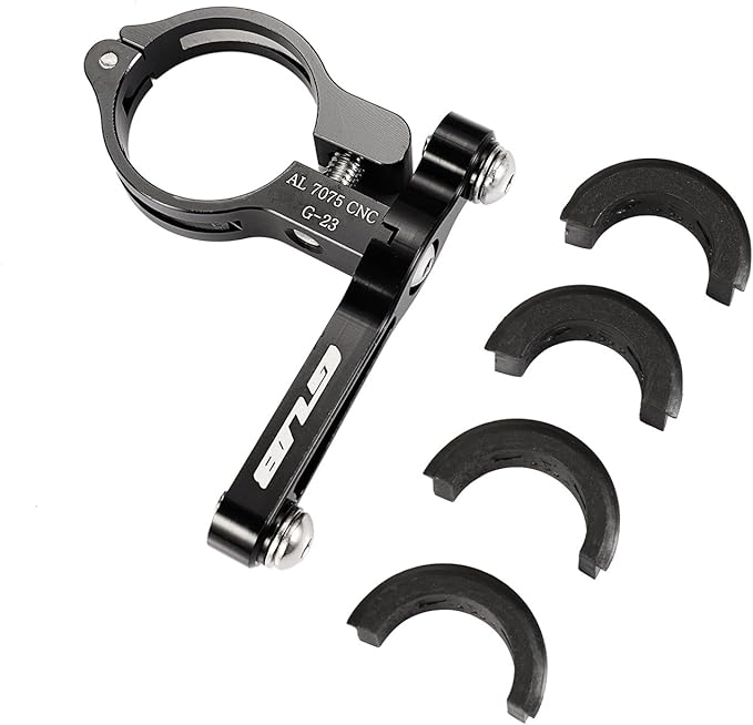 GUB Bicycle Bottle Cage Adapter Mount Adjustable MTB Road Bike Handlebar Water Bottle Holder Seat Post Mount (Black)