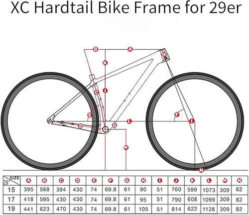 15''/17''/19'' Carbon Fiber Mountain Bike Frame 27.5er 29er XC Hardtail Quick Release 135mm Bike Frame Disc Brake Internal Routing