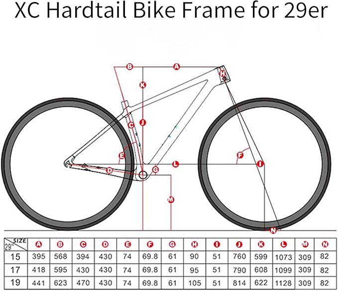 15''/17''/19'' Carbon Fiber Mountain Bike Frame 27.5er 29er XC Hardtail Quick Release 135mm Bike Frame Disc Brake Internal Routing