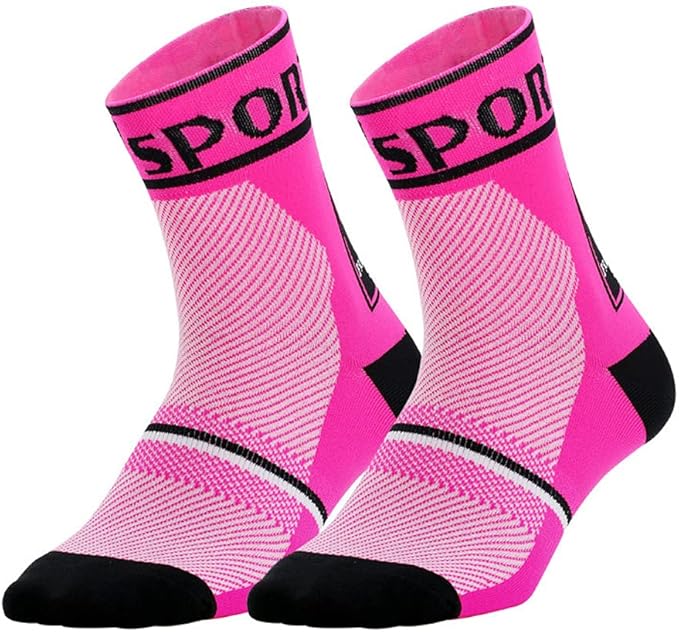Cycling Socks Pro Mens Womens Riding Socks Bicycle Bike Sport Ankle Athletic Socks XC MTB BMX Black White Pink Blue Green