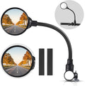 West Biking Bike Mirror Handlebar Mount, Adjustable Rotatable Bicycle Rear View Mirror, Wide Angle Acrylic Convex Safety Mirror for Mountain Road Bike