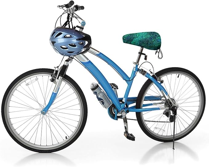 Adjustable Exercise Bike Seat Cover, Soft Cushion Indoor Outdoor Dust Resistant Protection