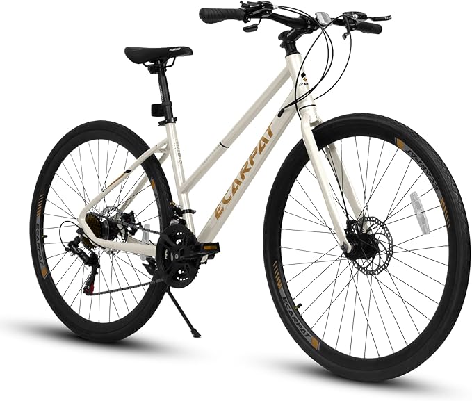 700C Lightweight Aluminum Road Bike, 16-Speed Racing Bicycle with Disc Brakes, Hybrid Commuter Bike for Men and Women, Perfect for City Roads and Outdoor Cycling