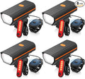 Hanaive 4 Sets Bright LED Bike Light Set USB Rechargeable Bicycle Front Headlight Back Taillight Waterproof Bicycle Light Cycling Accessories for Men Women Night Road Mountain Riding