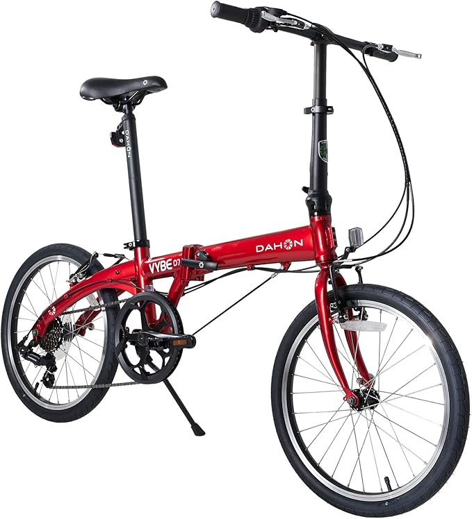 Dahon VYBE D7 Folding Bike, Lightweight Aluminum Frame; 7-Speed Shimano Gears; 20” Foldable Bicycle for Adults