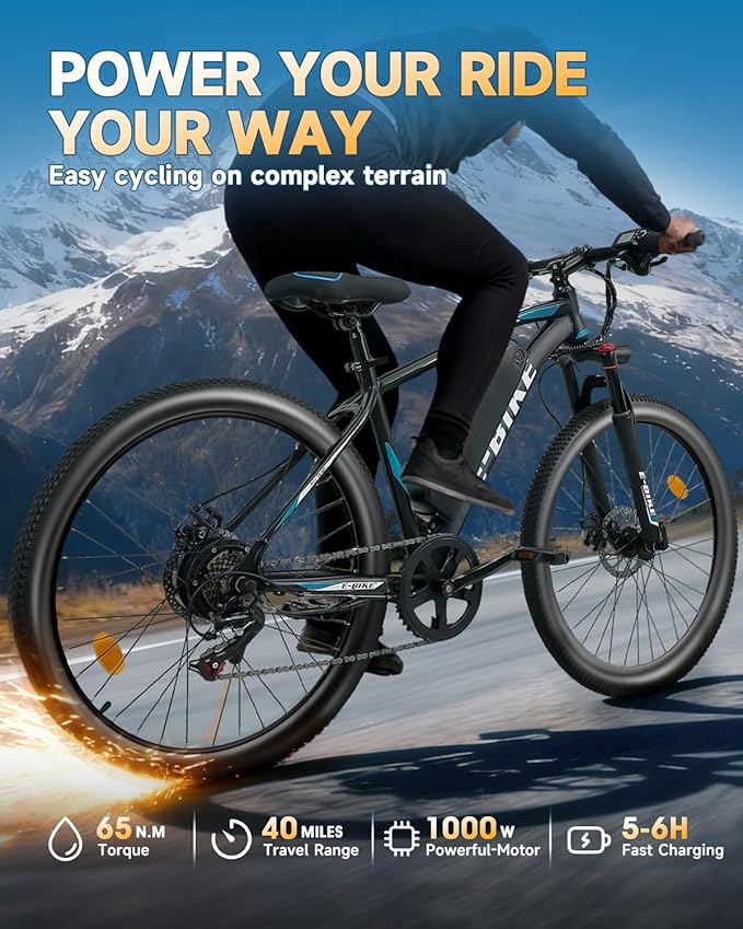 APYEAR Electric Bike for Adults, Ebike, Electric Bicycle with 576WH Removable Battery,14"/26" Folding Ebike, 20MPH,20+ Miles,500W/750W High Motor,Multi-Shock Absorption,Commuting Mini E Bikes