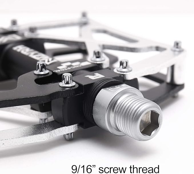 MZYRH Mountain Bike Pedals, Ultra Strong Colorful CNC Machined 9/16" Cycling Sealed 3 Bearing Pedals