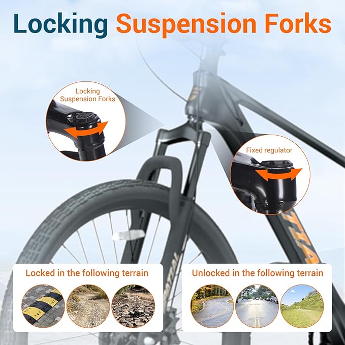 SPATIAL Mountain Bike, 20/24/26/27.5/29 inch Outdoor Cycling Bike,21/8 Speed Lightweight Aluminum Frame | Dual Disc Brakes,Adjustable Ergonomic Seat for Men Women Adult Teens