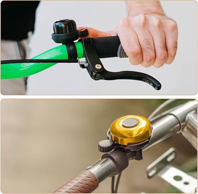 HARFINGTON Bike Bell Aluminum Classic Bicycle Bell with Loud Crisp Clear Sound Bike Ring Bell Bike Accessories for Adults Children Road Mountain Bike