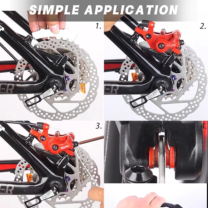 4pcs Bike Disc Brake Pads & Rotor Alignment Tool -304 Stainless Steel-Bicycle Disc Brake Gap Regulator Adjust Spacer for All MTB Road BMX Bike