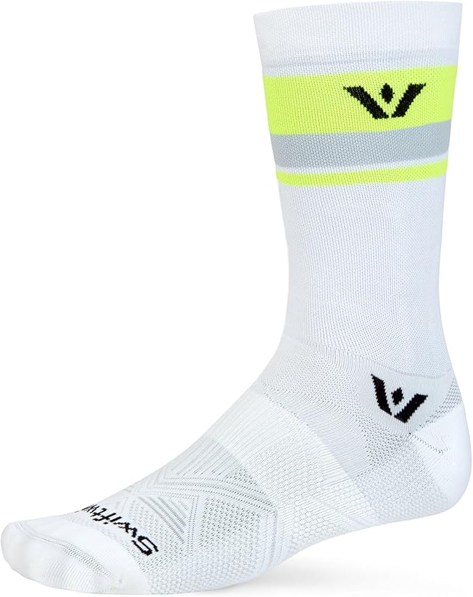 Swiftwick- ASPIRE Crew Cycling Socks, Firm Compression Fit, Moisture Wicking
