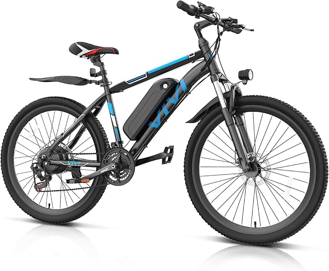 Vivi Electric Bike for Adults, Peak 1000W Ebike 26" Electric Mountain Bike, 22MPH Adult Electric Bicycles Commuter Ebike with 48V Battery, Up to 50 Miles, 21 Speed, SGS Certified to UL2849