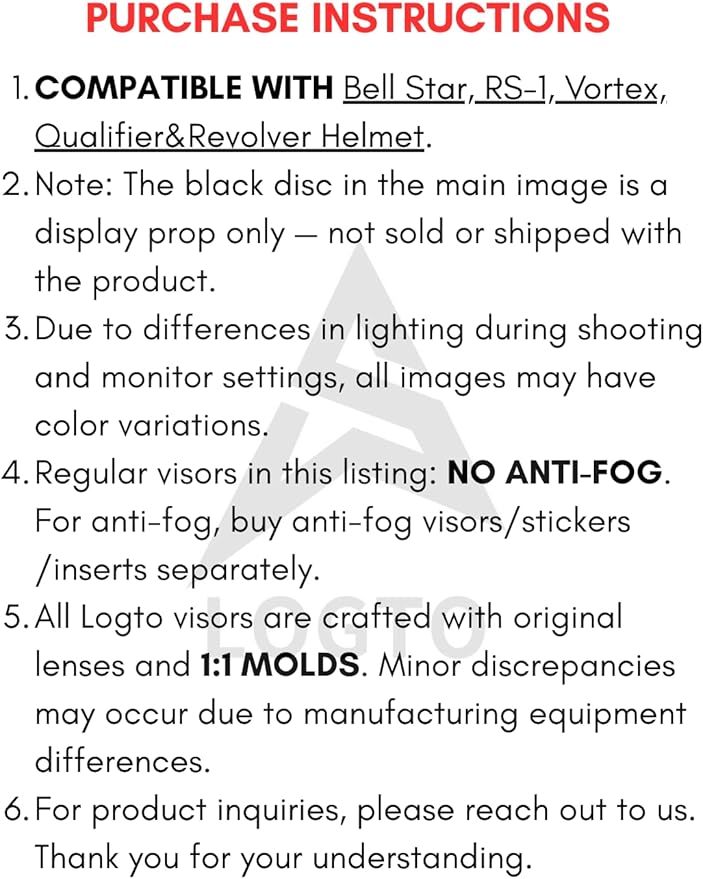 Replacement Motorcycle Helmet Visor Shield for Star RS-1 Vortex Qualifier Revolver Helmet Accessories Universal