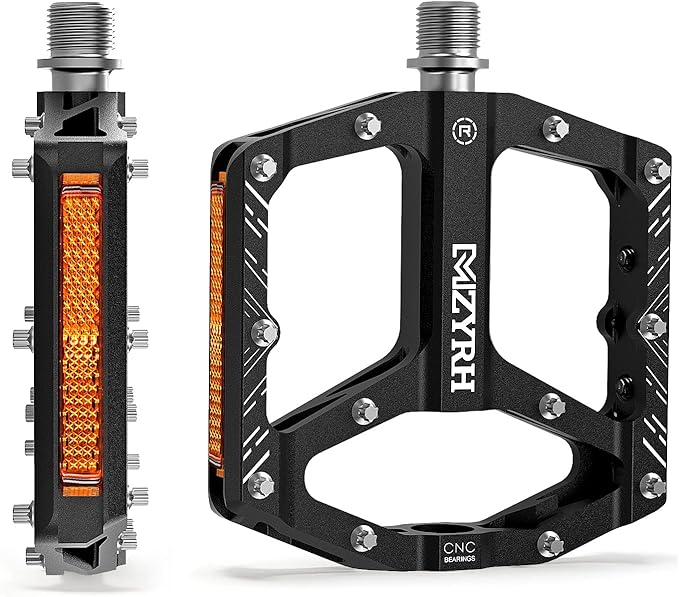 MZYRH Mountain Bike Pedals MTB Pedals,9/16" Non-Slip Lightweight Aluminum Alloy Bicycle Pedals for Road Mountain BMX MTB