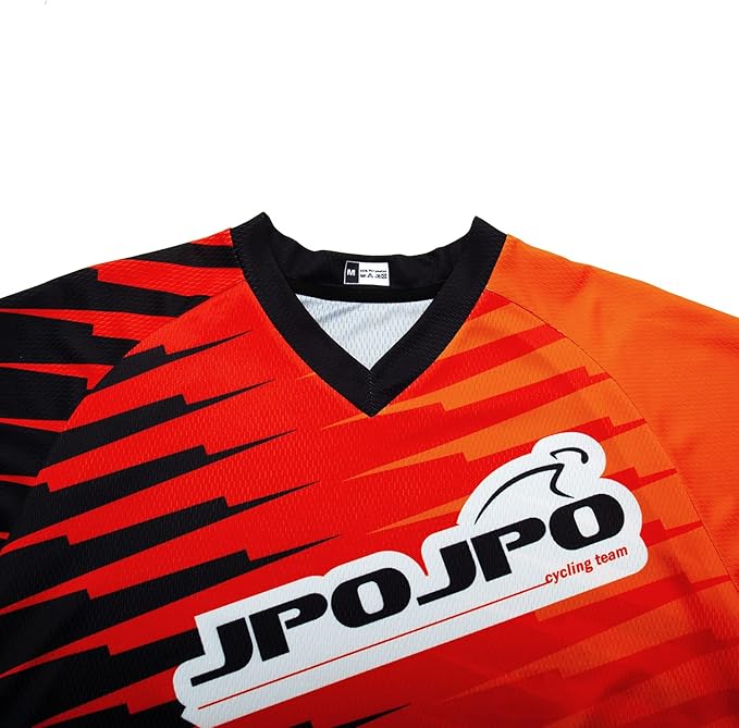 JPOJPO Men's Mountain Bike Jersey Long Sleeve MTB Off-Road Racing Downhill Motocross Shirts Quick Dry&Moisture-Wicking Tops