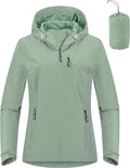 Outdoor Ventures Packable Rain Jacket Women Lightweight Waterproof Raincoat with Hood Cycling Bike Jacket