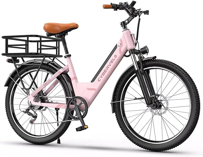 1000 Peak Electric Bike for Adults,up 80 Miles Removable Battery Ebike, 26" Electric E Bike with 7-Speed,Adult Electric Bicycles for Commute Beach Snow Womens/Man All Terrain