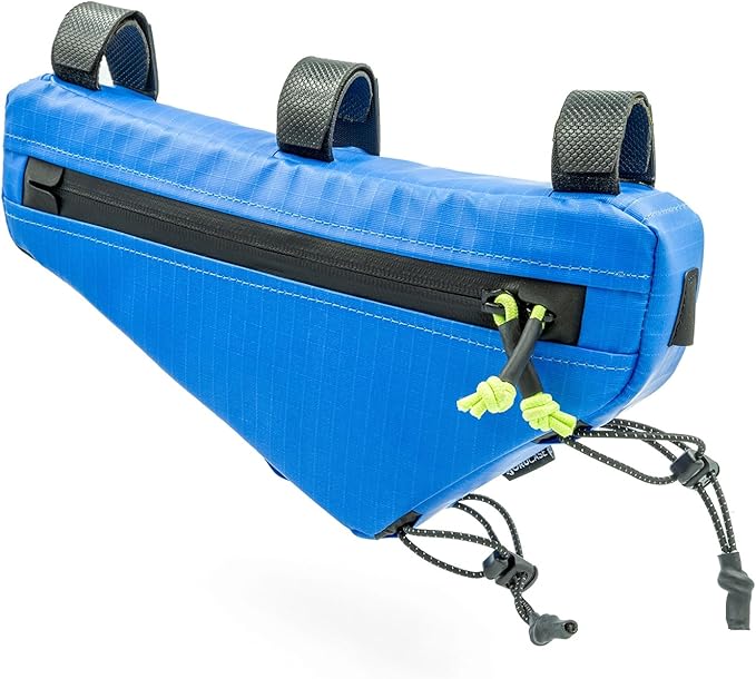 ORUCASE Mini Frame Pack HC – Waterproof Bike Frame Bag with Magnetic Zipper – Low-Profile Aero Storage for Gravel, Road & MTB Frames - 2.4L - Glaucous Blue