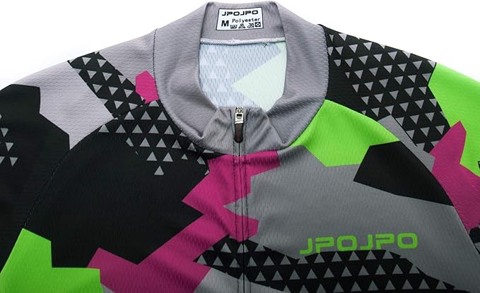 JPOJPO Men's Cycling Jersey Bike Shirt Short Sleeve MTB Summer Clothing Bicycle Tops Jacket S-3XL