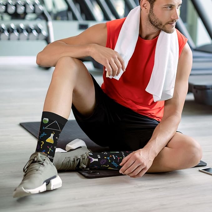 Crew Athletic Socks Funny Crazy Casual Sports Novelty Dress Socks for Women Men Running Hiking