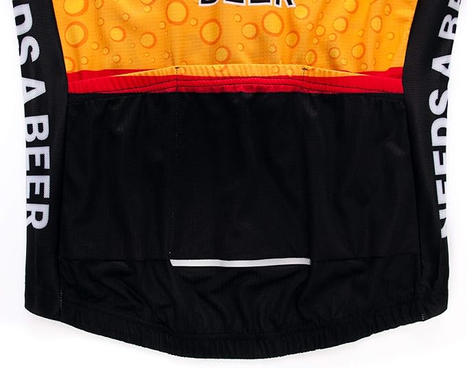 Men Cycling Jersey Skull Bike Short Sleeve Tops Quick-Dry Reflective 3-Pockets S-3XL