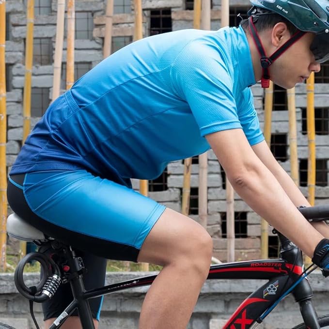 ROTTO Men's Cycling Shorts Padded Bike Shorts with Sponge & Gel Padding for Road & MTB Biking