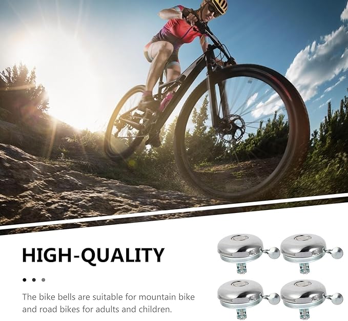 YARNOW Vintage Bike Bells 58mm Loud Retro Bike Ring Bells Iron Handlebar Horns 4pcs Practical for Cycling Safety