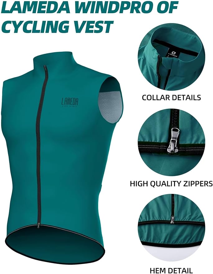 LAMEDA Cycling Jacket for Men Women, Windproof Lightweight Packable Cycling Windbreaker Bicycle Clothing Jacket