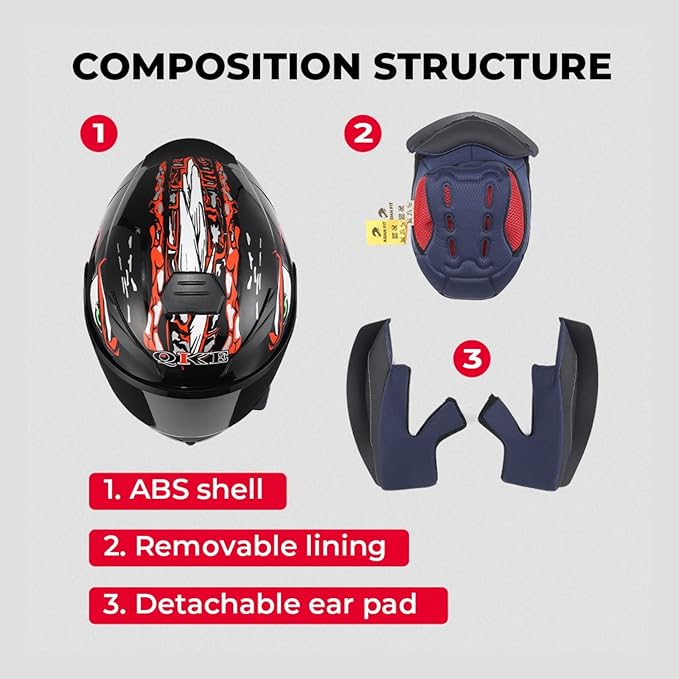 Full Face Motorcycle Helmet Racing Motocross Helmets with Pinlock Compatible Clear&Tinted Visors DOT Model Approved Street Bike Helmet