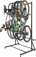 Towallmark Bike Storage Rack, Freestanding 5 Bike Storage, Stand Floor Bike Storage Rack for Garage Bicycle Organizer, Adjustable Height, Up to 300Lbs