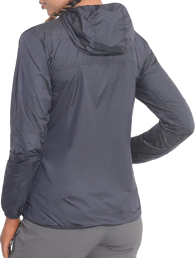 Little Donkey Andy Women's Packable Lightweight Running Jacket Water Resistant Hooded Windbreaker for Hiking Cycling Camping