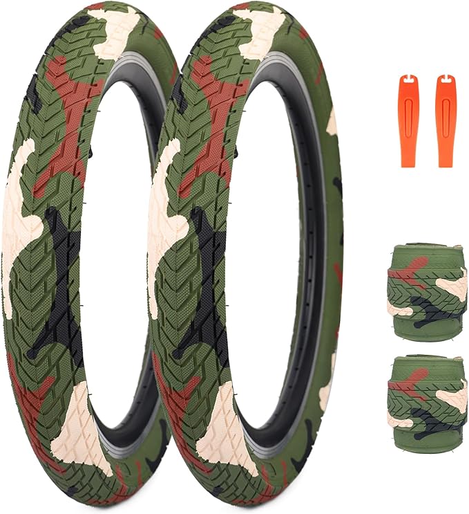 ZUKKA 20 x 2.35 Bike Tire 1/2 Pack 20 inch x 2.35 BMX Bike Tire Folding Replacement Tire for MTB Mountain Bike, BMX Bicycle Commuter Bike