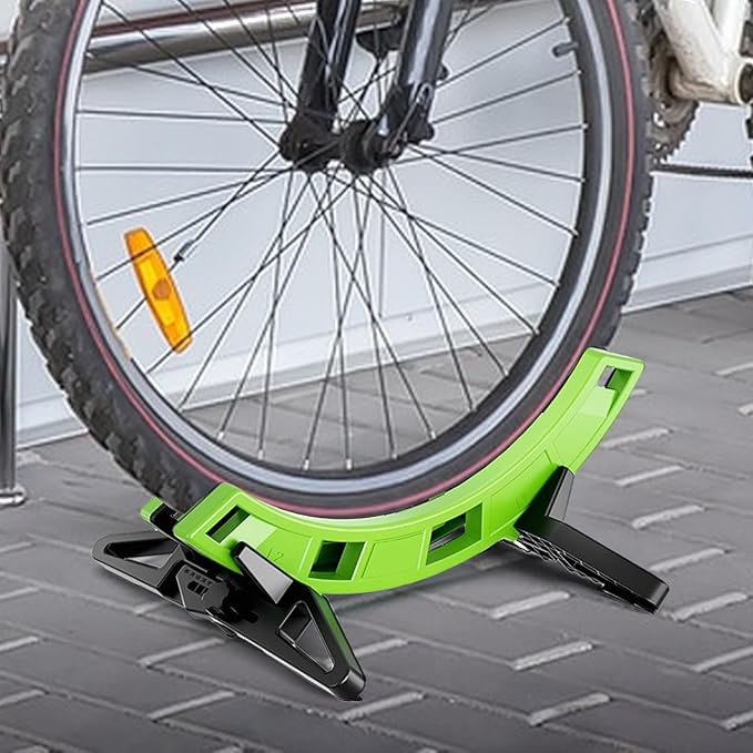 Bike Floor Stand - Adjustable Indoor Bike Display for Home | Scooter and Bicycle Parking Holder, Metal Construction, Space Saving Design, Ideal for Garage, Apartment or Workshop Storage