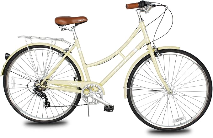 Tracer Osaka Hybrid Bikes, Steel Frame, Shimano Nexus Inter 3/7 Speed, Brown Seat Brown Grips, Road Bike, City Bike, Multiple Colors