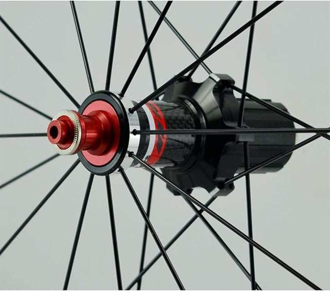 Carbon Fiber 700C Road Bikes Wheelset 40mm Aluminum Rim Front + Rear Wheel C/V Brake Quick Release 7 8 9 1011 Speed Matte