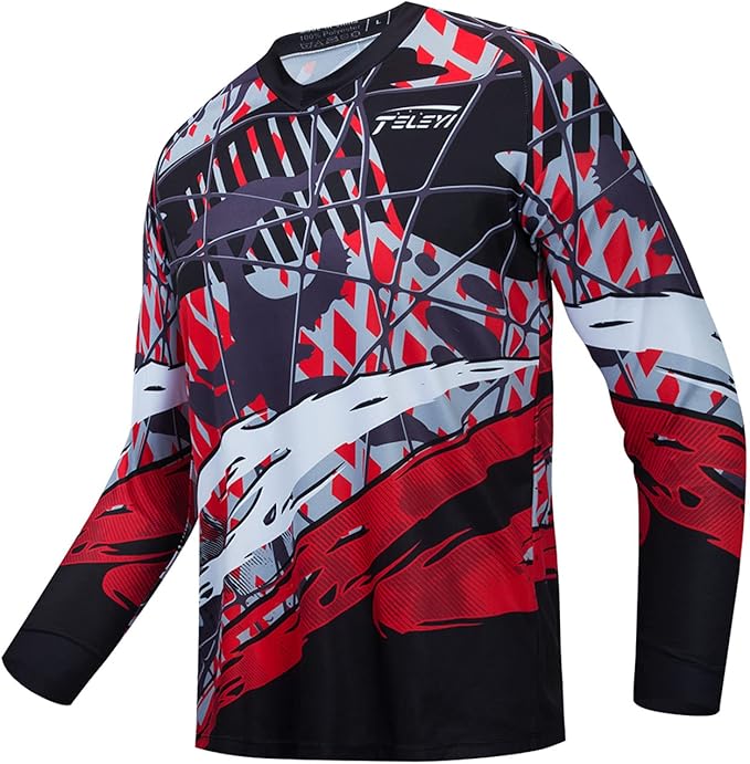 Cycling Jersey Long Sleeve Men's Mountain Bike Motocross Jersey Long Sleeve MTB T-Shirt
